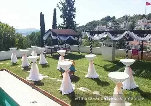 Kokteyl Masası Kiralama - Ayakta Ikram Masa Duzeni Kokteyl Bistro Seti