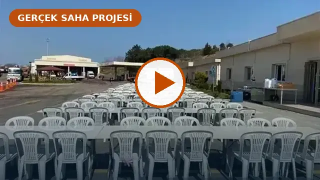 İstanbul Etkinlik İçin Plastik Masa Sandalye Kiralama gerçek saha videosu