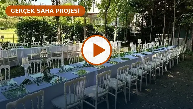İstanbul Bahçe Düğünü Masa Sandalye Kiralama gerçek saha videosu