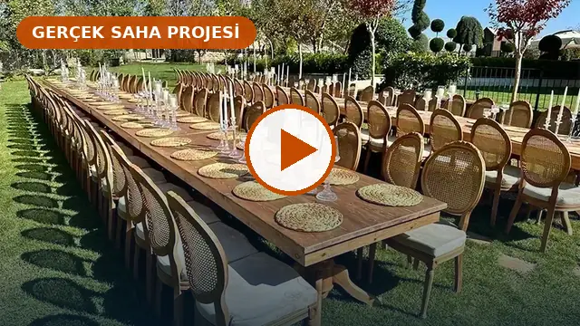 İstanbul Hazeran Masa Sandalye Kiralama gerçek saha videosu