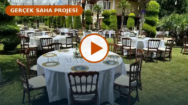 İstanbul Masa Sandalye Kiralama Saha Projemiz gerçek saha videosu